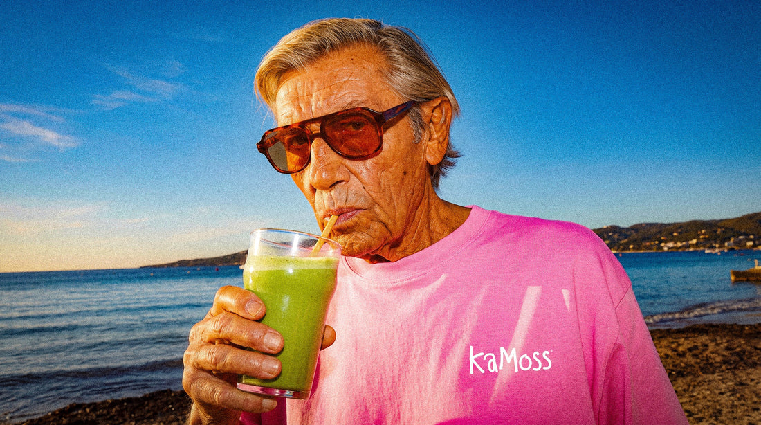 Enjoying a fresh KaMoss matcha outdoors