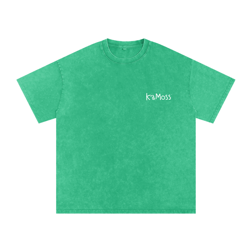 Snow Washed Oversized Cotton T-Shirt