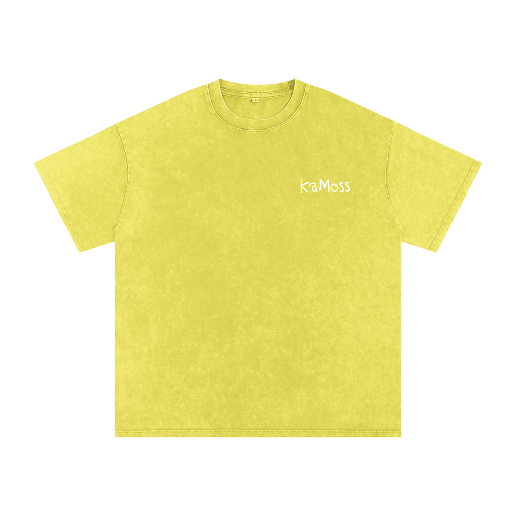Snow Washed Oversized Cotton T-Shirt