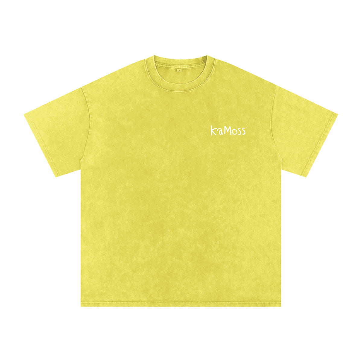 KaMoss Snow-Washed Oversized Tee in Citrus