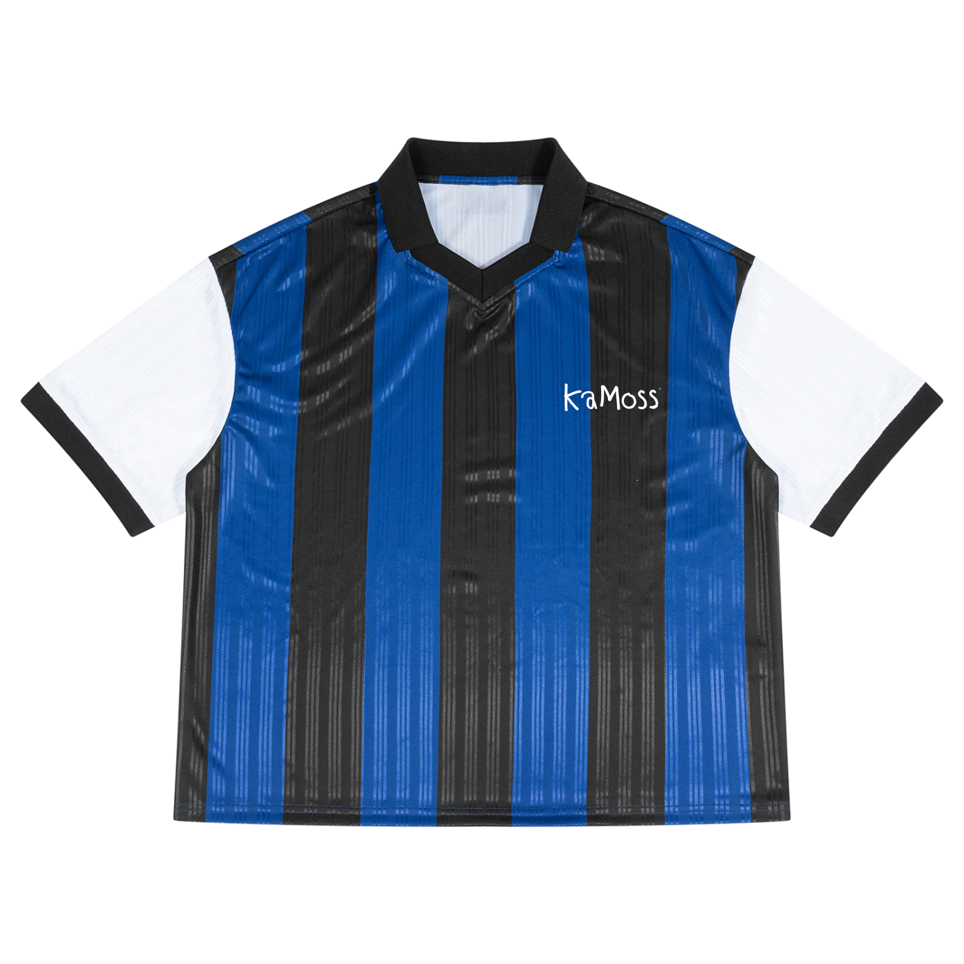 Unisex Boxy Striped Collared Soccer Jersey