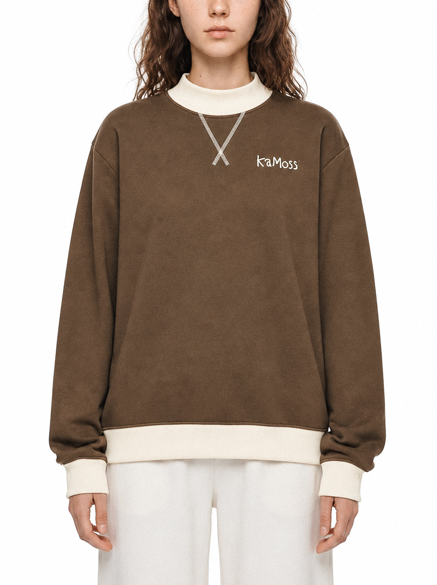 Women’s Mock Neck Crewneck Sweatshirt