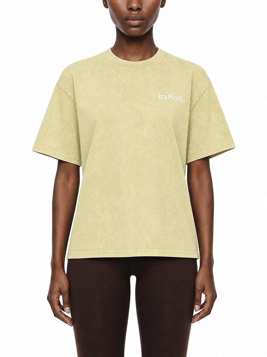 Snow Washed Oversized Cotton T-Shirt