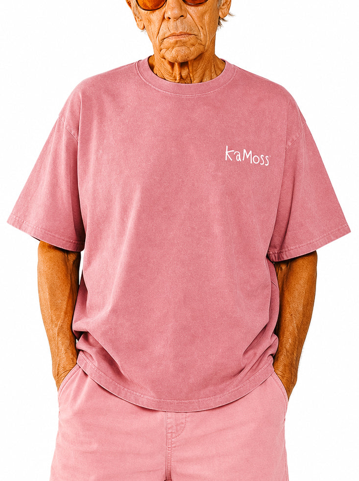 Snow Washed Oversized Cotton T-Shirt