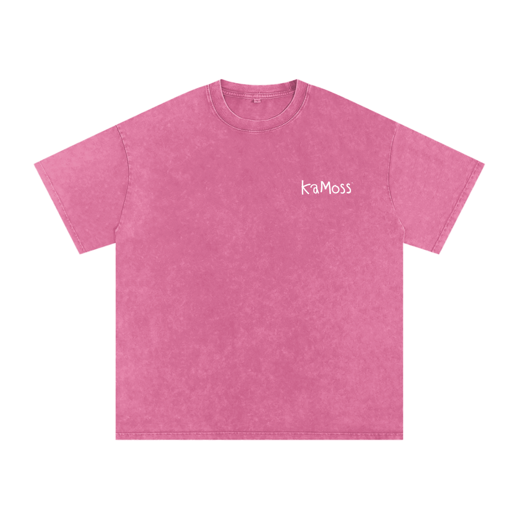 Snow Washed Oversized Cotton T-Shirt
